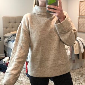 Fleece turtle neck sweater!